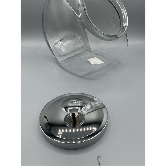 Glass penny candy Cookie TILT jar 1 Gallon ANCHOR HOCKING Canister w/ Metal Lid - Picture 13 of 13